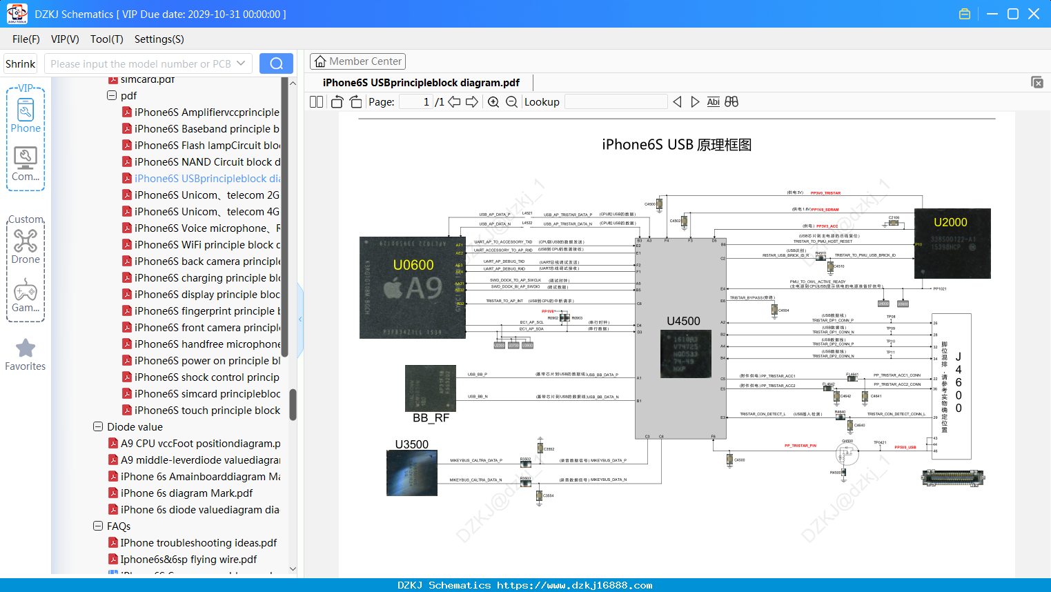 IPhone6S USBprincipleblock Diagram